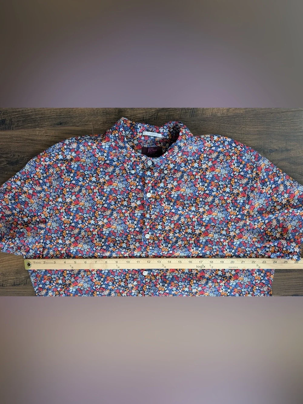 J. Crew Men’s Short Sleeve Cotton Poplin Shirt in Liberty Floral Affair Print XL
